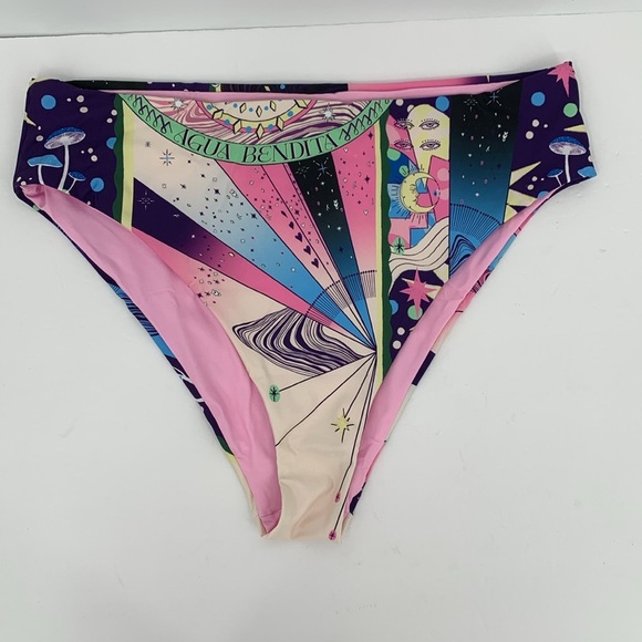 Agua Bendita Penelope Eter bikini bottom swim mystical celestial pink new 3X - Picture 3 of 5